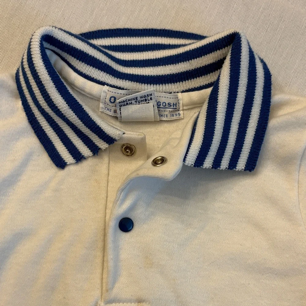 90s OshKosh B'gosh Kids Polo with Blue Stripes